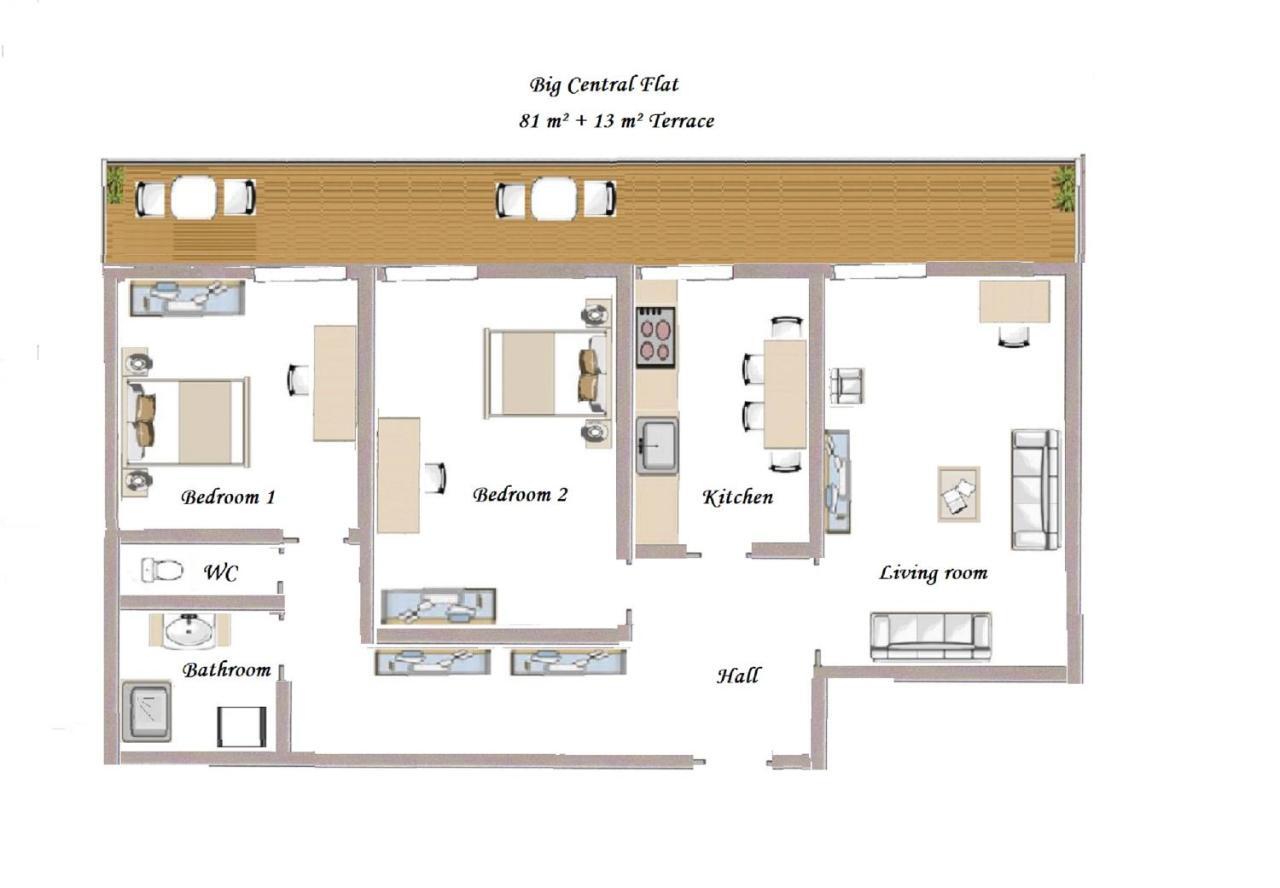 Notre Dame - Huge Sunny Modern 2Br Flat - Terrace Appartement Nice Buitenkant foto